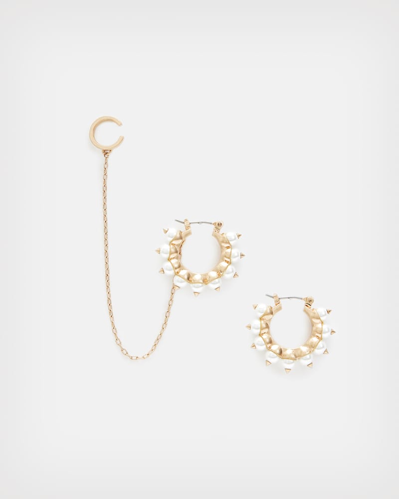 Dana Pearl Hoop Earring Cuff