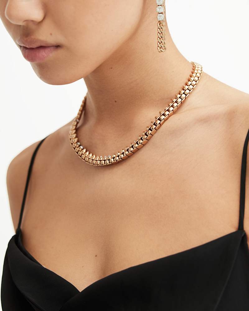 Bobbie Box Chain Studded Necklace