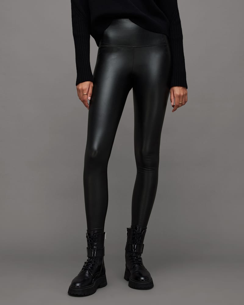 Cora High-Rise Skinny Fit Faux Leggings