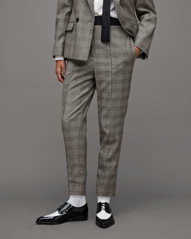 Bea Woven Checked Skinny Fit Trousers
