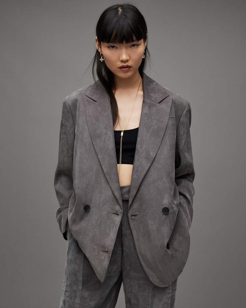 Elle Double Breasted Lightweight Blazer