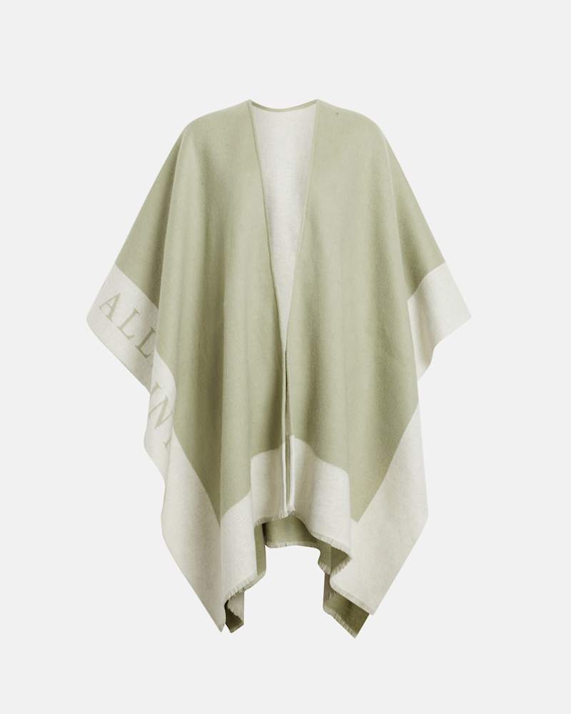 Saints Border Logo Wool Ruana Scarf