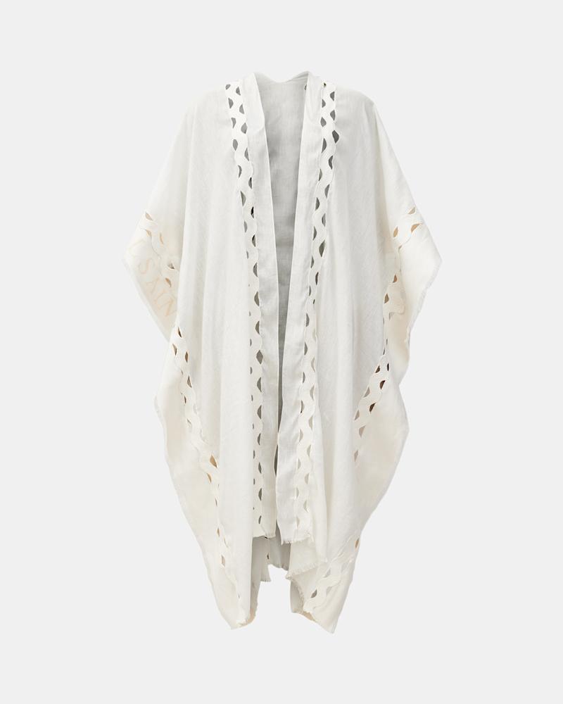 Clarissa Logo Print Ruana Scarf