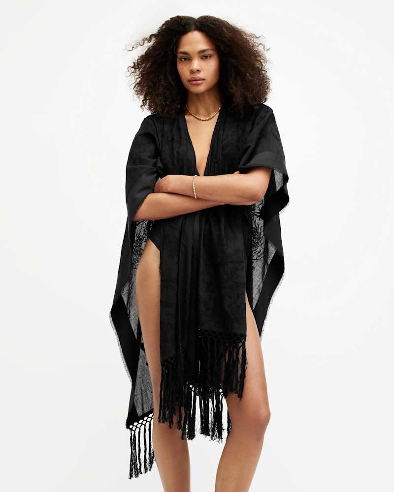 Otto Embroidered Ruana Scarf