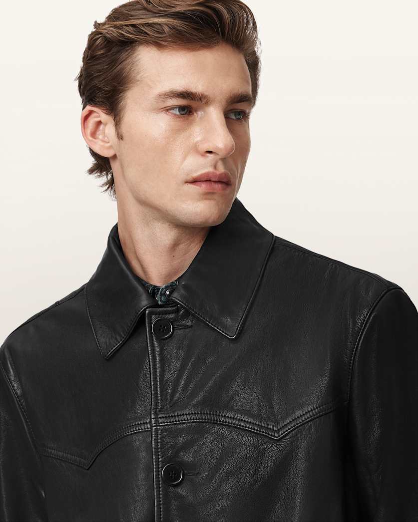 Toulouse Single Breasted Leather Coat