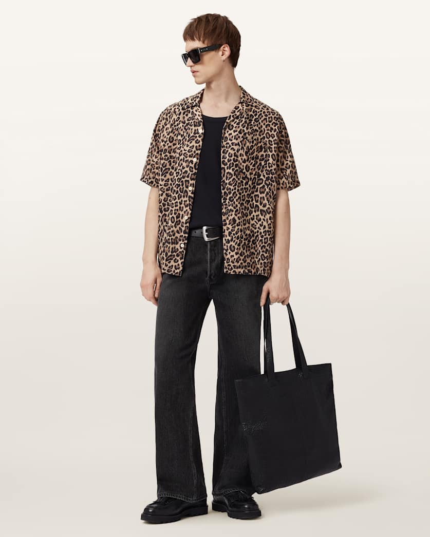 Leopardone Linen Blend Shirt