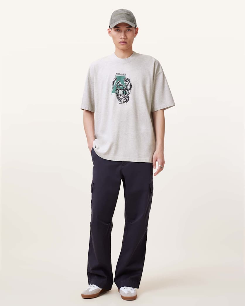 Caduceus Oversized Graphic Printed T-Shirt