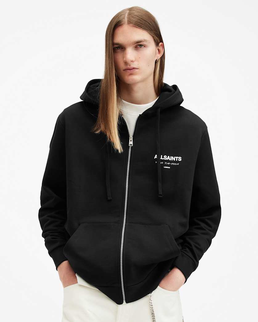 Underground Zip Logo Hoodie