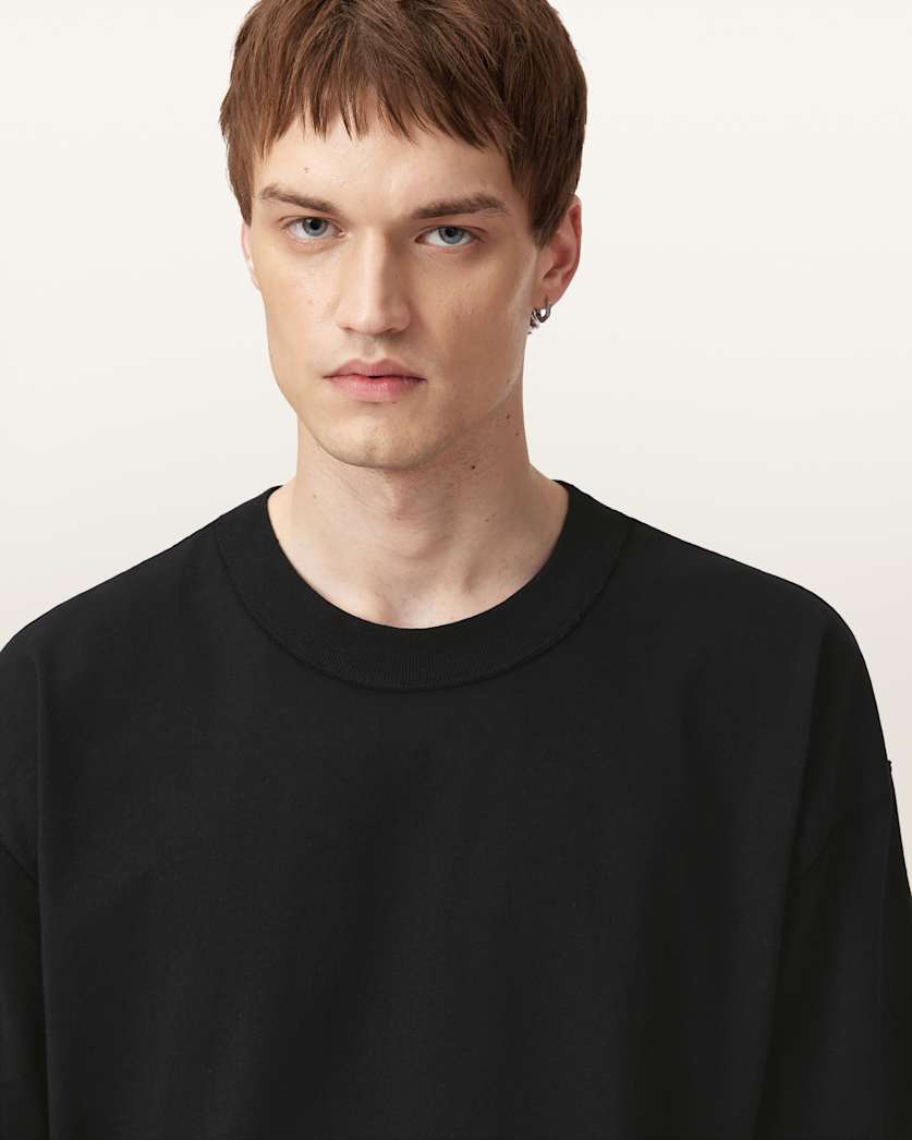 Nero Mock Neck Short Sleeve T-Shirt