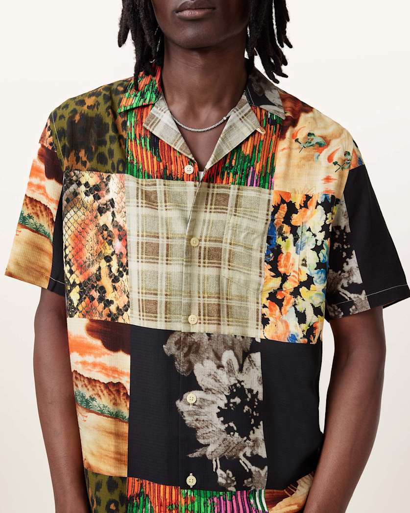Patche Printed Relaxed Fit Shirt