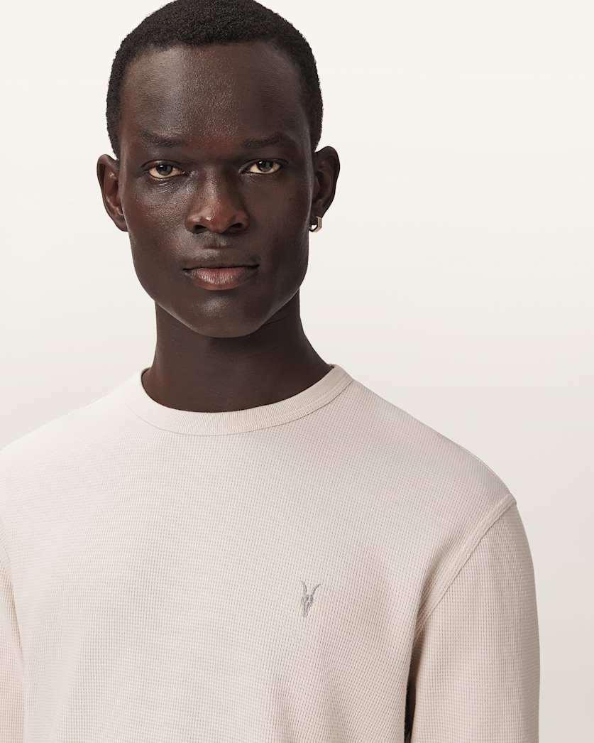 Ellis Waffle Texture Long Sleeve Crew