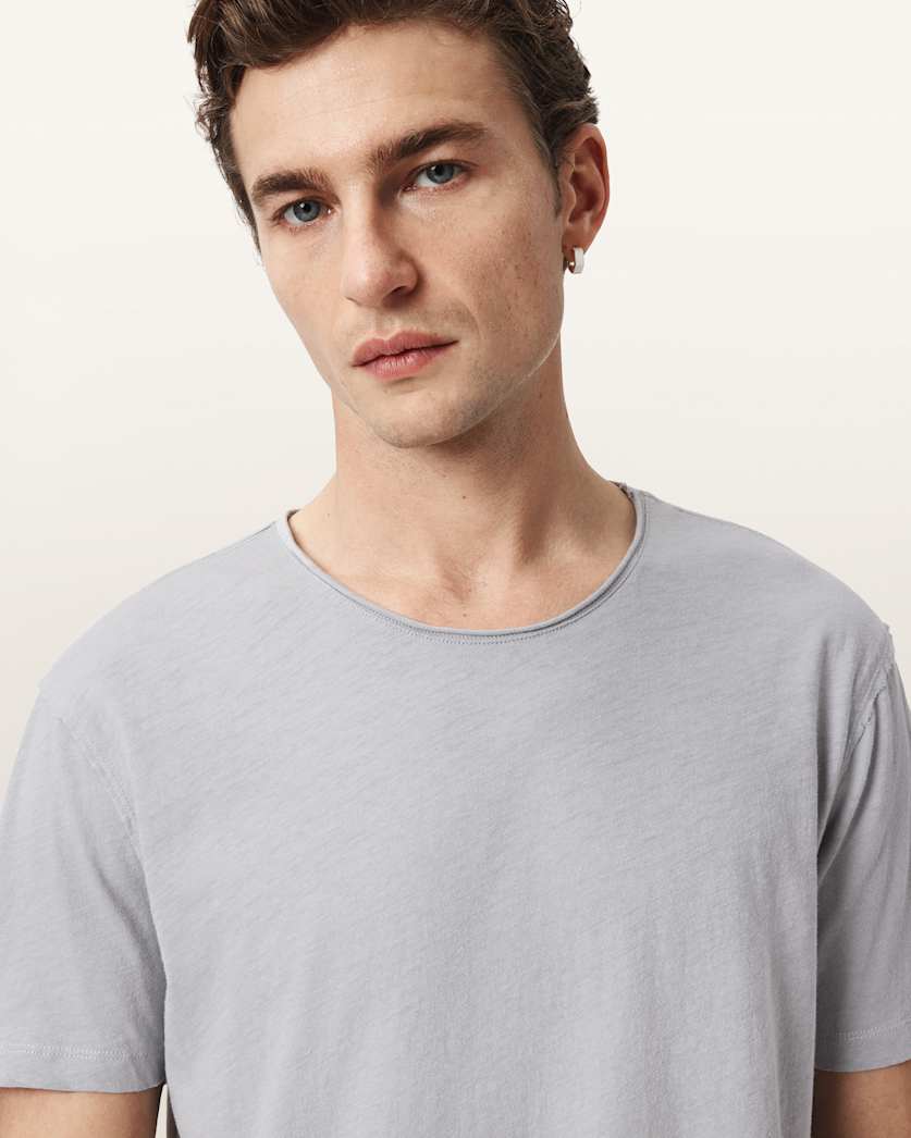 Figure Crew Neck Raw Edge T-Shirt