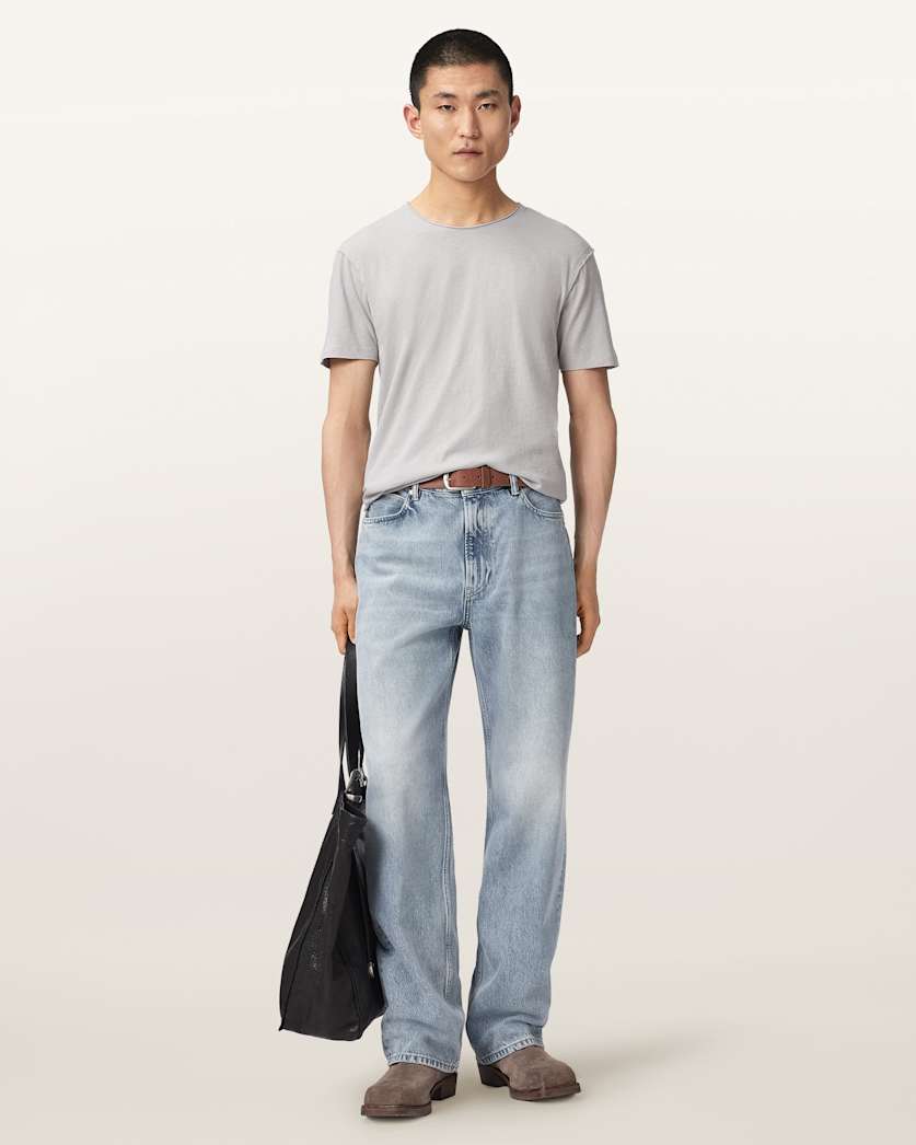 Figure Crew Neck Raw Edge T-Shirt