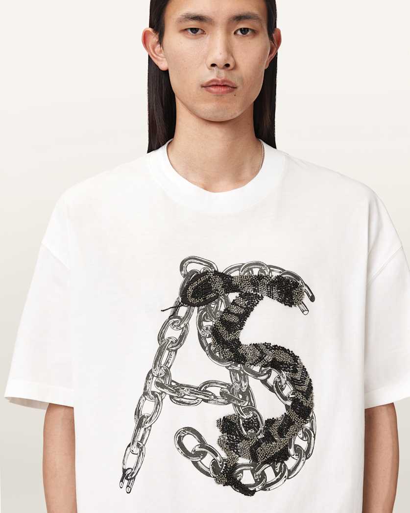 Scale Cropped Graphic T-Shirt