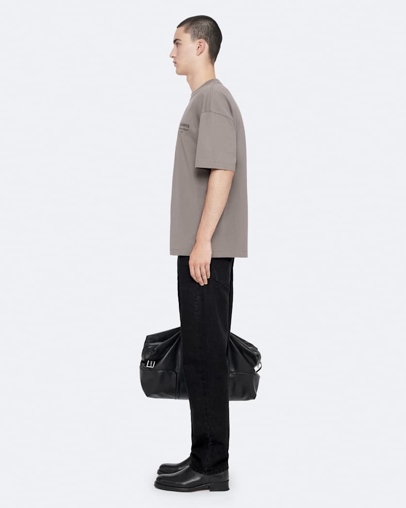 Flocked-logo oversized cotton T-shirt
