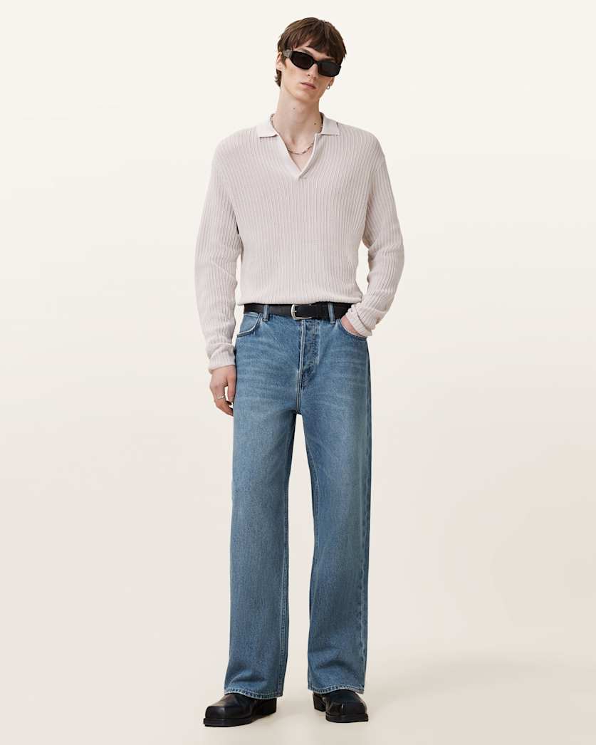 Thoma Long Sleeve Knitted Polo Shirt