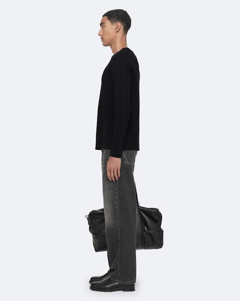 Isaac Waffle-Knit Long-Sleeve T-Shirt