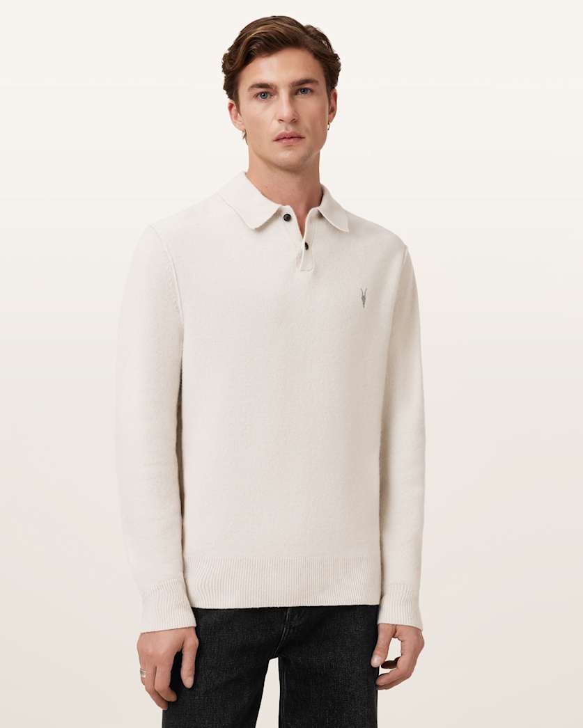Statten Long Sleeve Ramskull Polo Jumper