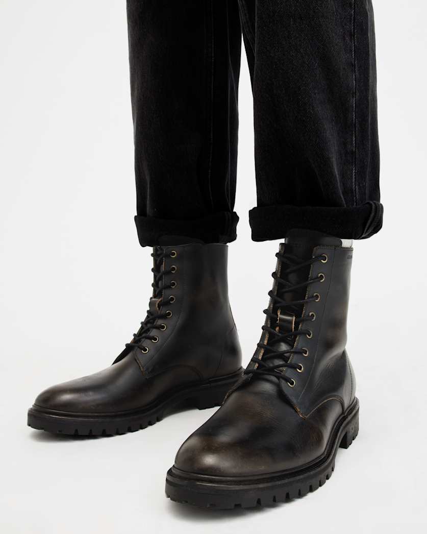 Tobias Lace Up Leather Boots