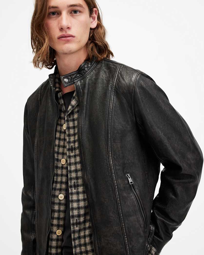 Murphy Tab Collar Leather Jacket