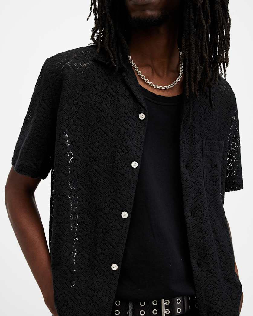 Harden Hexagon Lace Relaxed Fit Shirt