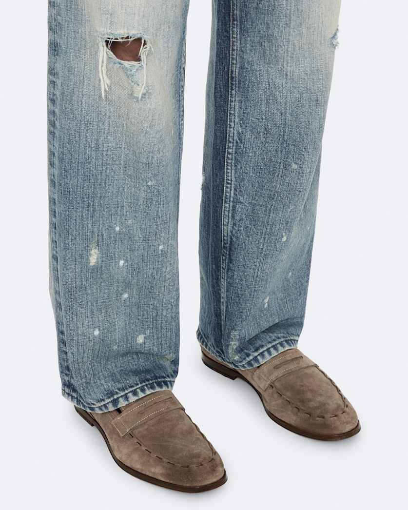 Jules Hand-Stitched Suede Loafers