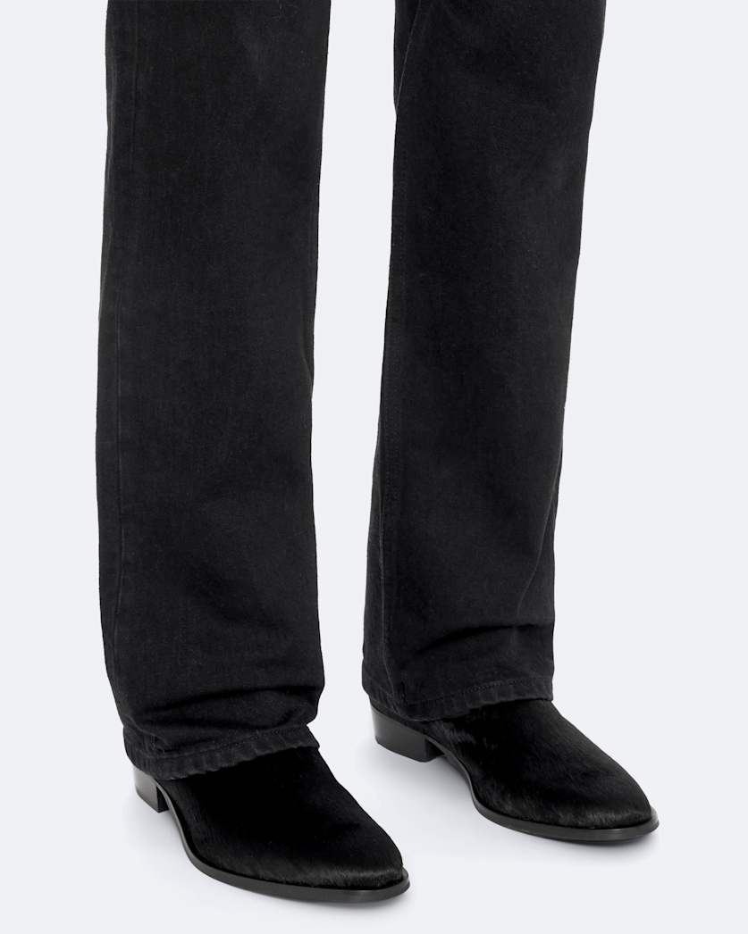 Hiro Calf Hair Zip-Up Boots