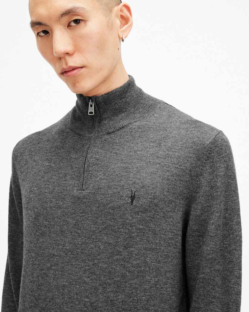 Kilburn Zip Funnel Neck Ramskull Jumper