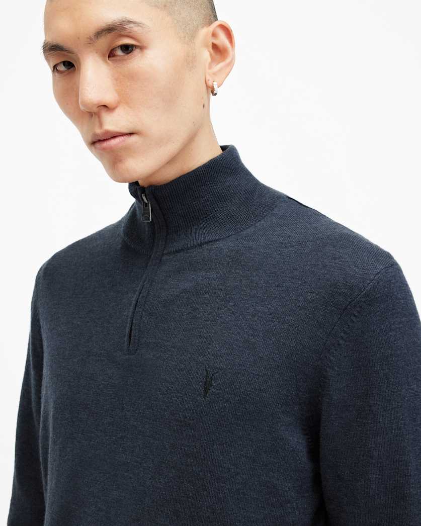 Kilburn Zip Funnel Neck Ramskull Jumper