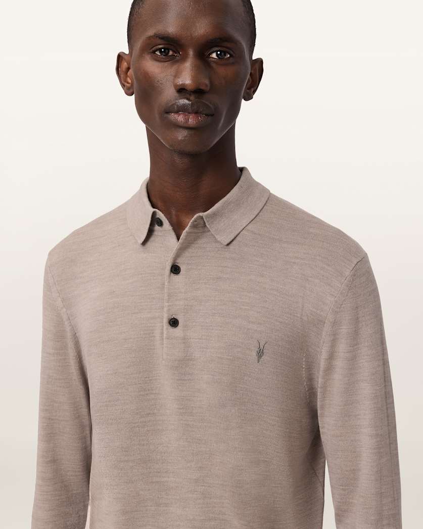 Mode Merino Long Sleeve Polo Shirt