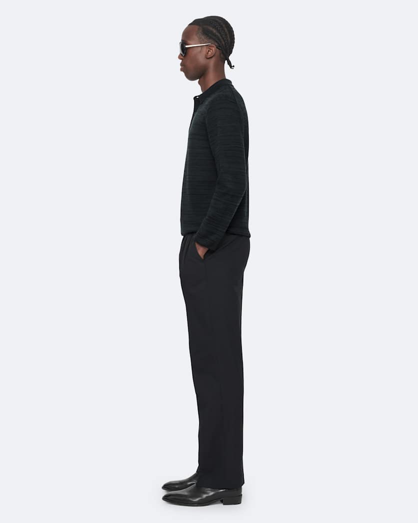 Beton Merino Wool Knitted Polo Shirt