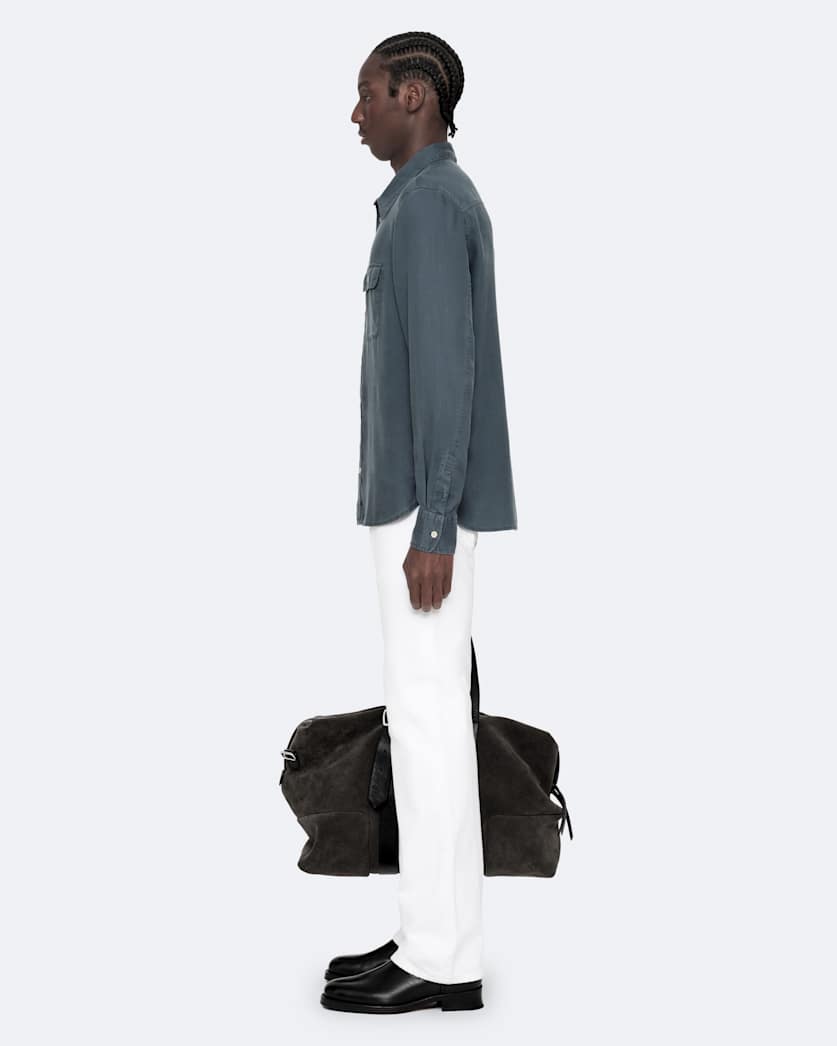 Regular-fit tencel shirt with pockets
