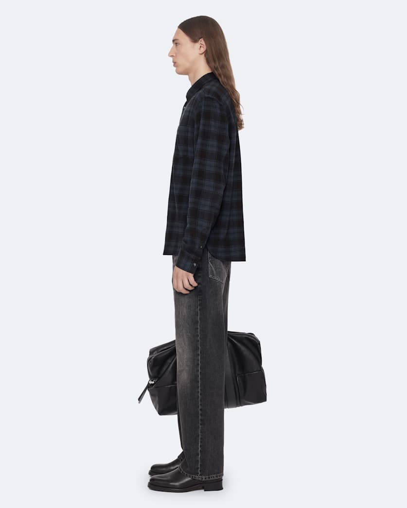 Regular-fit check cotton shirt