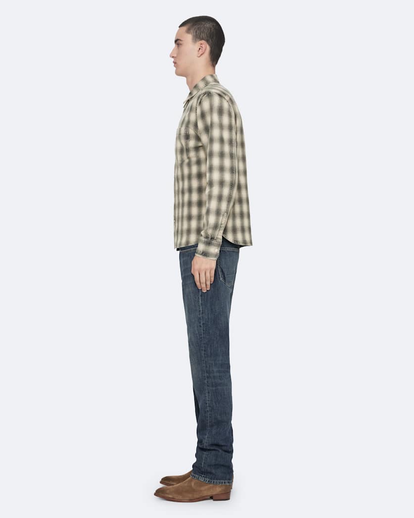 Regular-fit printed check shirt