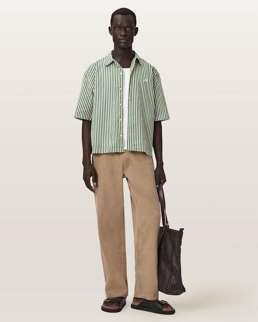 Chopin Boxy Short Sleeve Striped Shirt