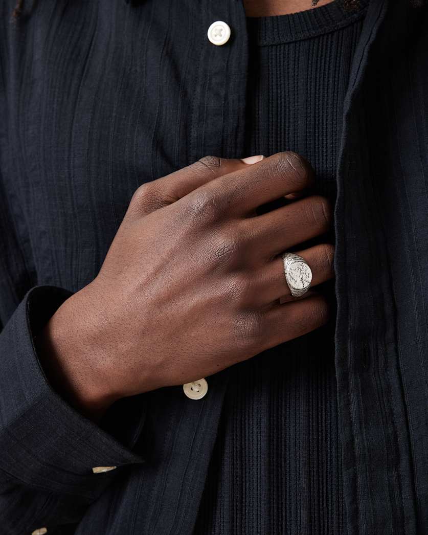 Dee Sterling Silver Textured Ring