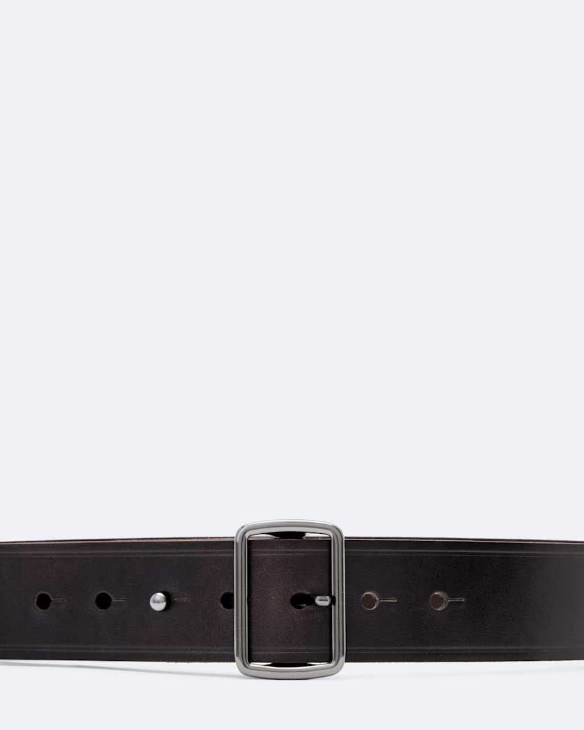 Leather collar stud belt