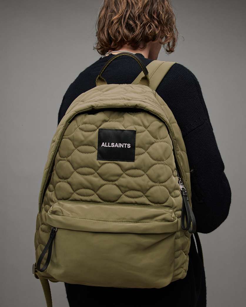 Carabiner Embossed Logo Quilted Backpack