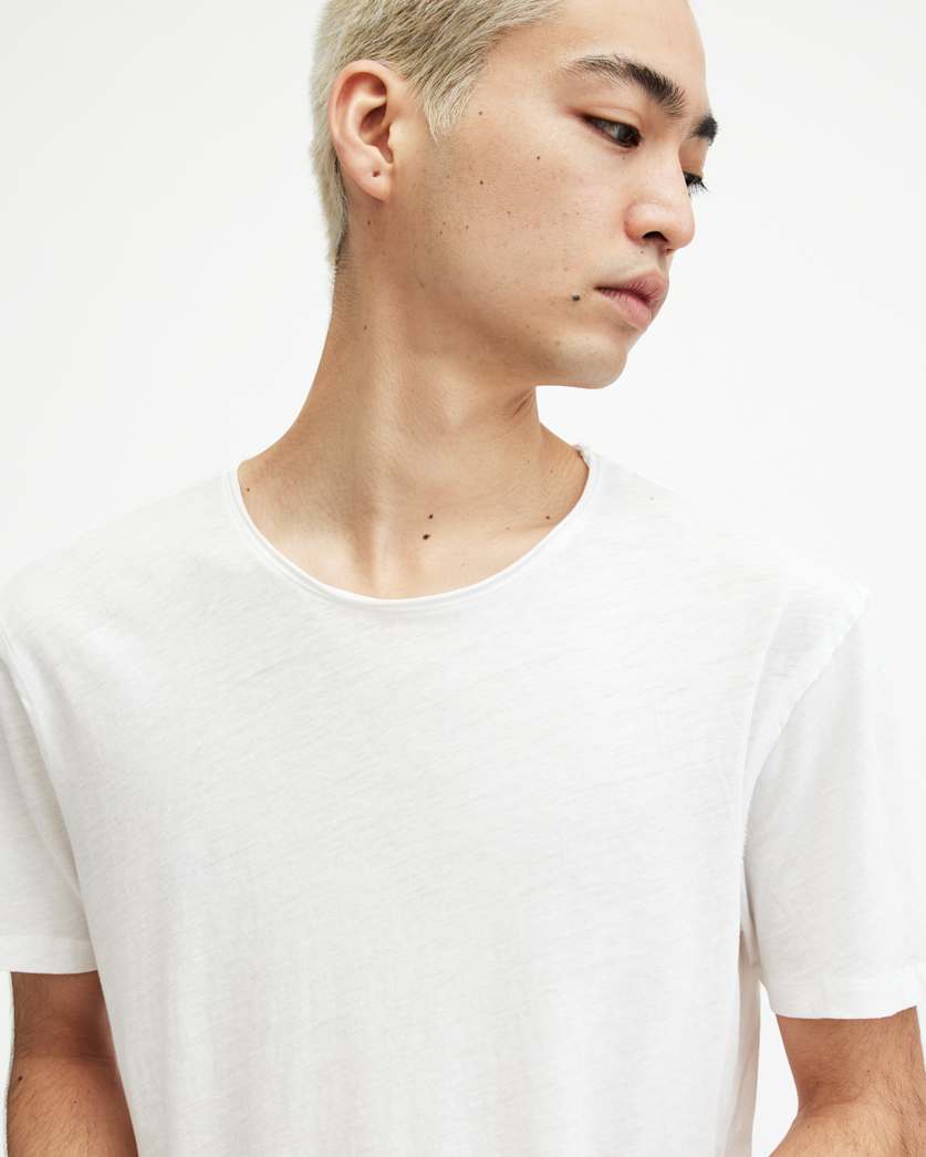 Figure Crew Neck Raw Edge T-Shirt