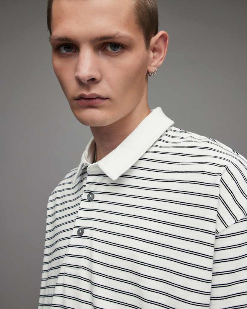 Ave Oversized Striped Polo Shirt