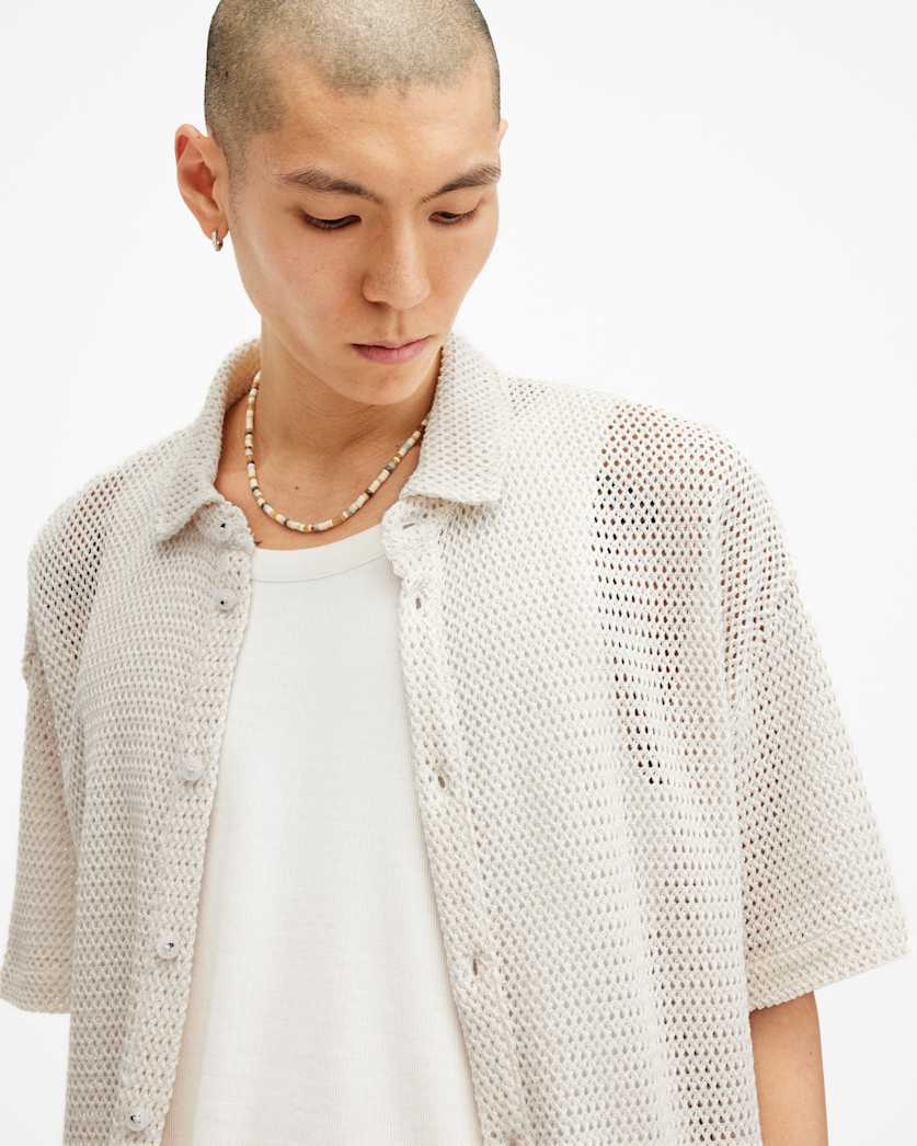Munroe Open Stitch Mesh Relaxed Shirt