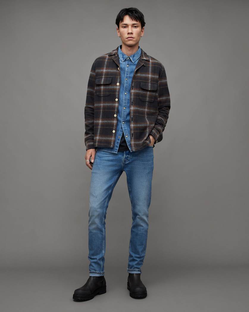 Cigarette Skinny Distressed Denim Jeans