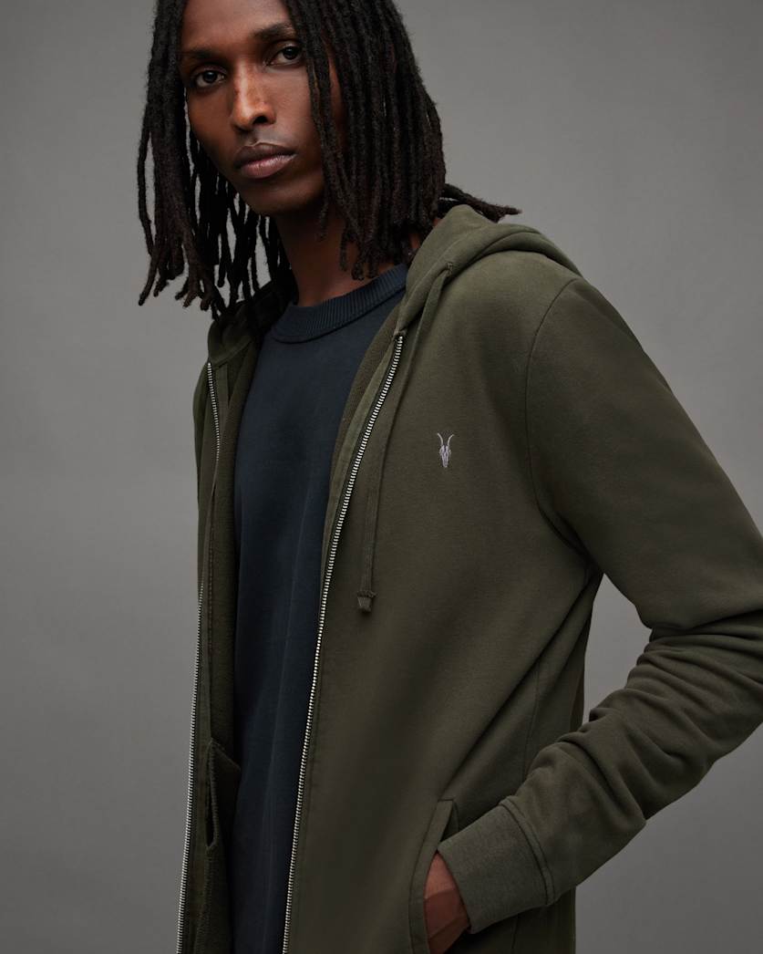 Raven Zip Up Ramskull Hoodie