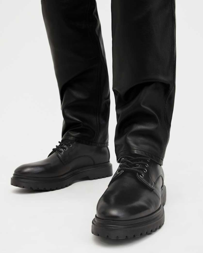 Nidd Leather Round Toe Ankle Boots