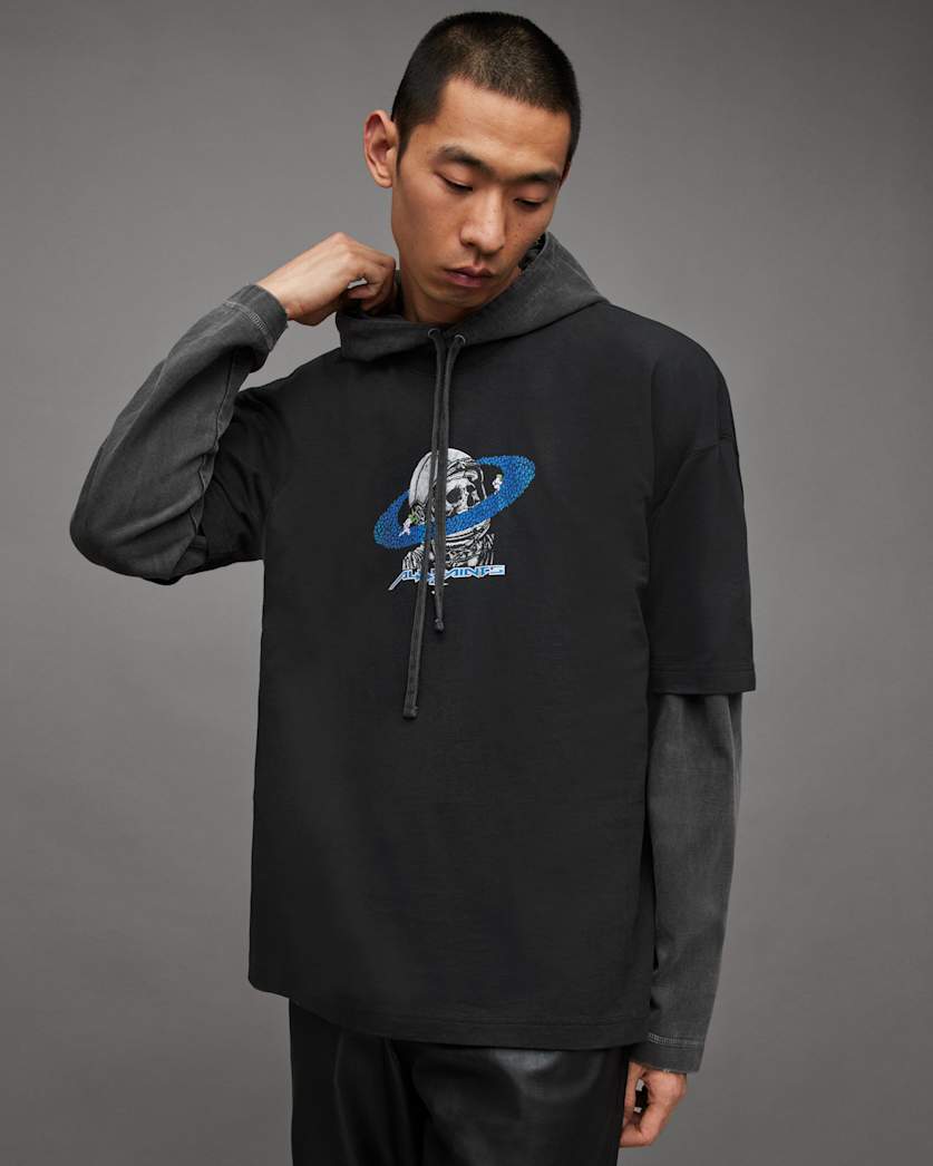 Saturn Alien Graphic Oversized T-Shirt