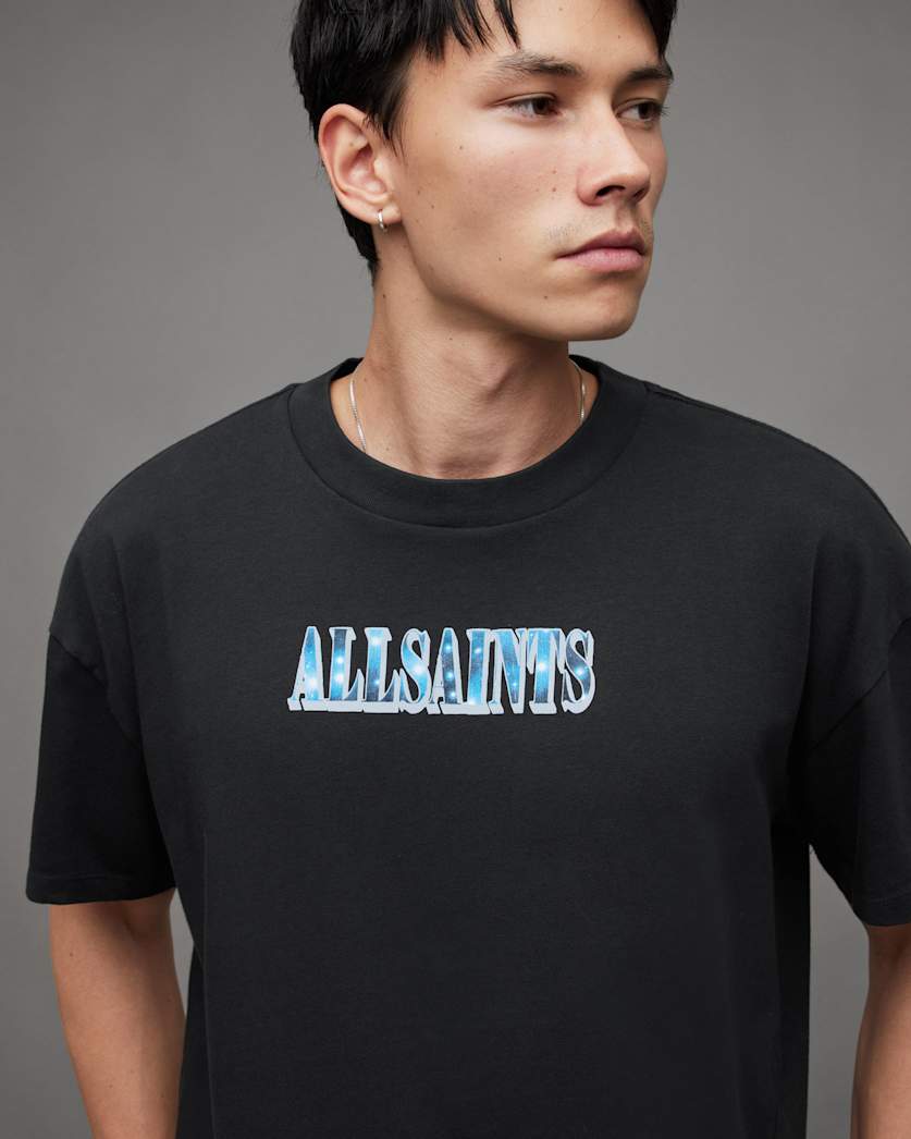 Quasar Graphic Print Oversized Fit T-Shirt