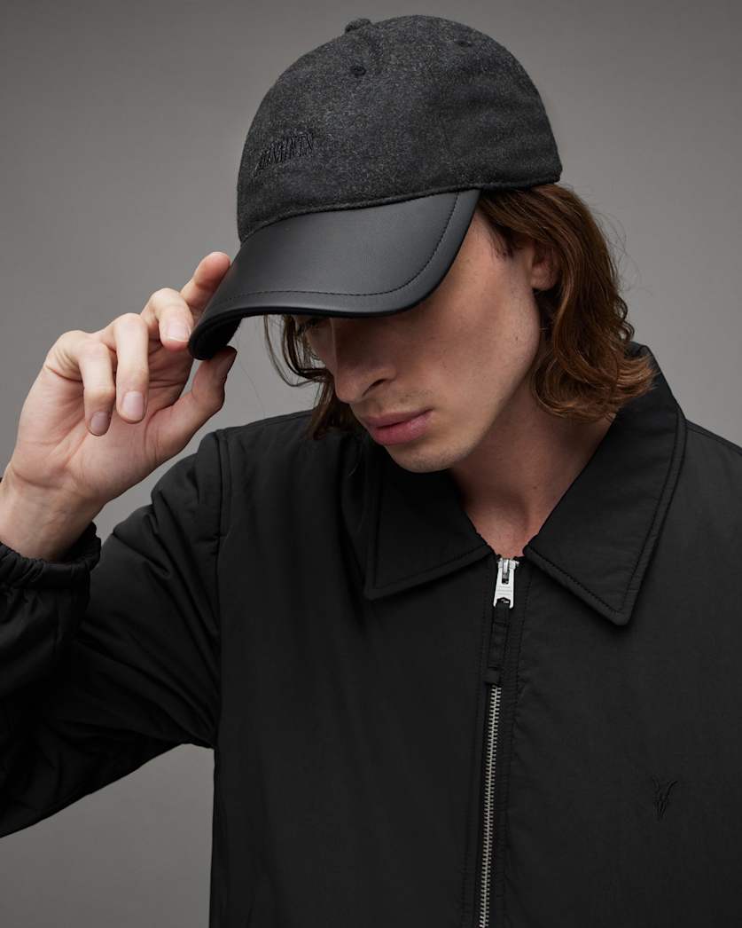 State Wool Leather Logo Baseball Cap