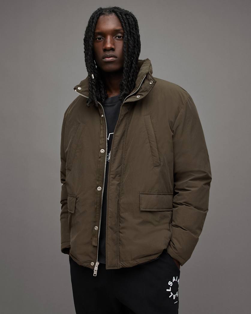 Chalk Hooded Relaxed Fit Jacket