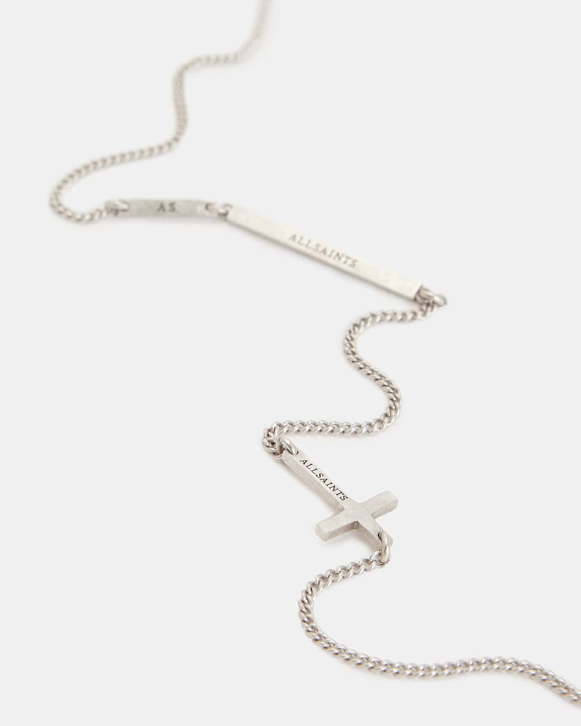 Cross Bar Sterling Silver Necklace