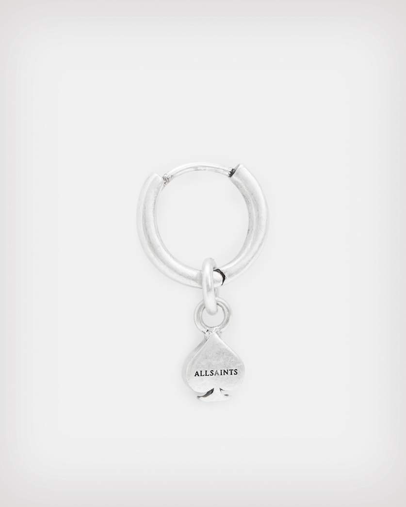 Spade Sterling Silver Hoop Earring